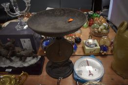 A set of vintage Salters family scales.