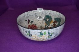 A Woods and sons 'Sheraton' fruit bowl having oriental rose pattern, thought to be a Frederick Rhead