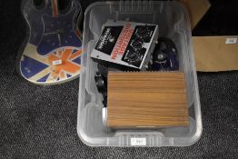 A selection of electronic sound recording equiptment.