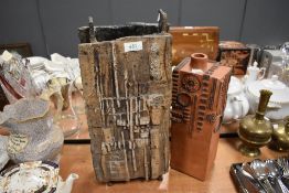 Two pieces of statement studio pottery, larger piece AF.