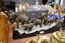 A Juliana collection dipicition of a family of elephants,AF.