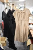 Four ladies 1950s to 60s dresses, all needing some attention or have issues such as fade,make do and