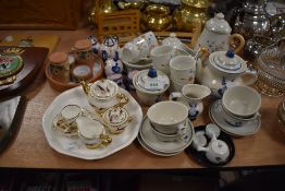 A mixed lot of partial childrens and dolls tea services and similar including floral transfer