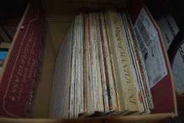 A selection of vinyl records and albums including easy listening and jazz