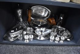 A selection of flat ware and more including tureen, egg cups, butter dish and more.