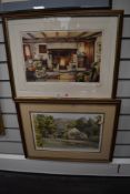 Two Judy Boyes prints, 'Inside a Lakeland farmhouse' 332/850 and 'The Gingerbread shop,Grasmere'.