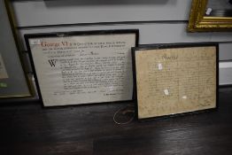 Two indentures, one dated for 1917 the other 1939.