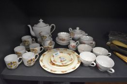 A souvenir childrens tea service of Isle of Man interest, and a similar service having floral