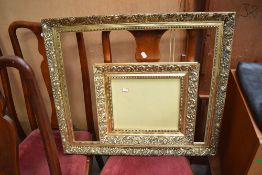 Two modern gilt picture frames