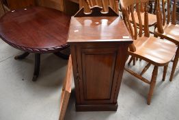 A late Victorian mahogany pot cupboard, approx w 37cm
