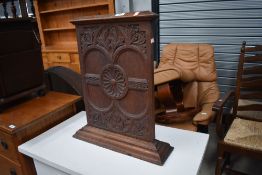 A 19th Century carved oak panel, possibly ecclesiastical