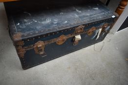 A vintage travel trunk