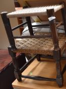 Two traditional strung stools