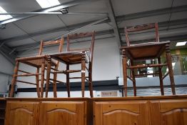 Three (two plus one) Victorian bedroom chairs including cane seated