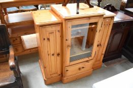 A modern pine hifi cabinet (Ducal)