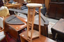 A natural pine plant stand, height approx. 54cm