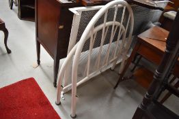 A modern metal single bed frame