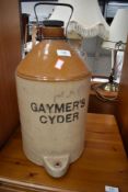 A traditional stoneware flagon, named for Gaymers Cider