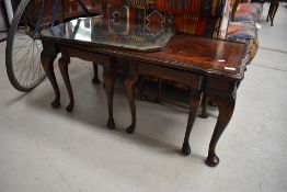 A late C20th period style coffee/nest tables, approx w 97cm