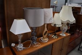 A selection of table lamps