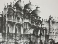 A print, after Enrico Martina, Venice, 24 x 34cm, plus frame and glazed