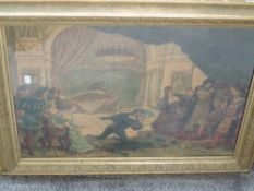 A pair of prints, Shakespearian drama, 19th century, each 46 x 70cm, plus frame and glazed
