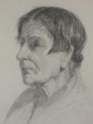 A sketch, A Maude Parsons, Lucy The Undefeated, portrait, signed and attributed verso, 27 x 20cm,