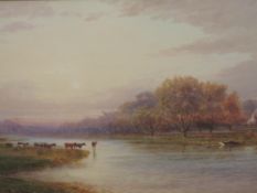 A watercolour, Arthur H Enock, On the Avon nr Welford, signed and attributed verso, 36 x 53cm,