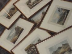 A set of seven engravings, after Fielding, Lakes landscapes, inc Grasmere, 19th century, each 19 x