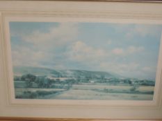 A print after Frank Wooton, Harvest Time, 45 x 70cm, plus frame and glazed,