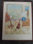 A Ltd Ed print, after Renee H, Parisian musical, indistinctly signed, and num 38/200, 50 x 40cm,