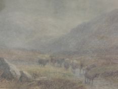 A watercolour, Sam Pride, Across the Fells, signed and attributed verso, 48 x 74cm, plus frame and