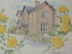 A watercolour, John G Robinson, Scarthwaite Hall, signed and dated 1999, 29 x 39cm, plus frame and