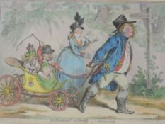 An engraving, after Vivam, La Promenade en Famille, 18th century interest, 27 x 36cm, plus frame and
