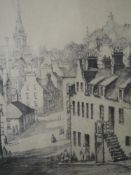 An etching, after James MacIntyre, Glasgow, signed 20 x 15cm, plus frame and glazed