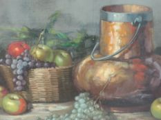 An oil painting, Jean Farnby, still life, indistinctly signed, 51 x 77cm, plus frame
