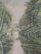 A Ltd Ed print, after Richard Wardle, still water, num 7/15, signed and dated 1982, 19 x 34cm,