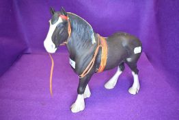 A Beswick study, Clydesdale, chocolate, show harness, matt, model no 2645