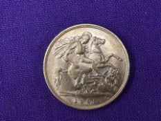 A 1909 Edward VII Gold Half Sovereign