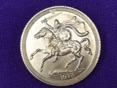 A 1973 Elizabeth II Isle of Man Gold Half Sovereign