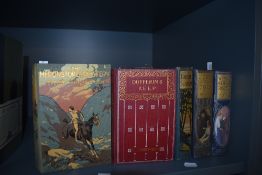 Decorative cloth bindings. Edwardian fiction. A small selection, with remains of a few dust