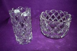 Two pieces of Scandinavian glass by Orrefors both signed and dated in excellent condition
