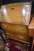 An early 20th Century oak bureau