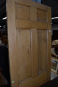 A traditional stripped pine door