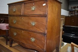 A 19th Century mahogany chest of two over chest of drawers
