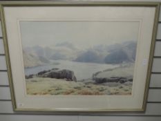 A print, after William Heaton Cooper, Lakes landscape, 45 x 64cm, plus frame and glazed