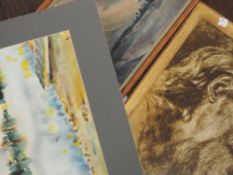 Three decorative pictures, inc, oil on board, Vebbon, landscape, 20 x 32cm, plus frame