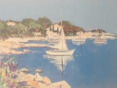 A pair of prints, after Ernest, coastal landscapes, 24 x 34cm, plus frame and glazed, and three