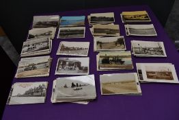 A large collection of vintage Postcards, mainly real black & white Photo's of Walney Island, Bathing