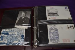 An album of Navy Commemorative Covers including signed and limited edition, Falklands War, Sir